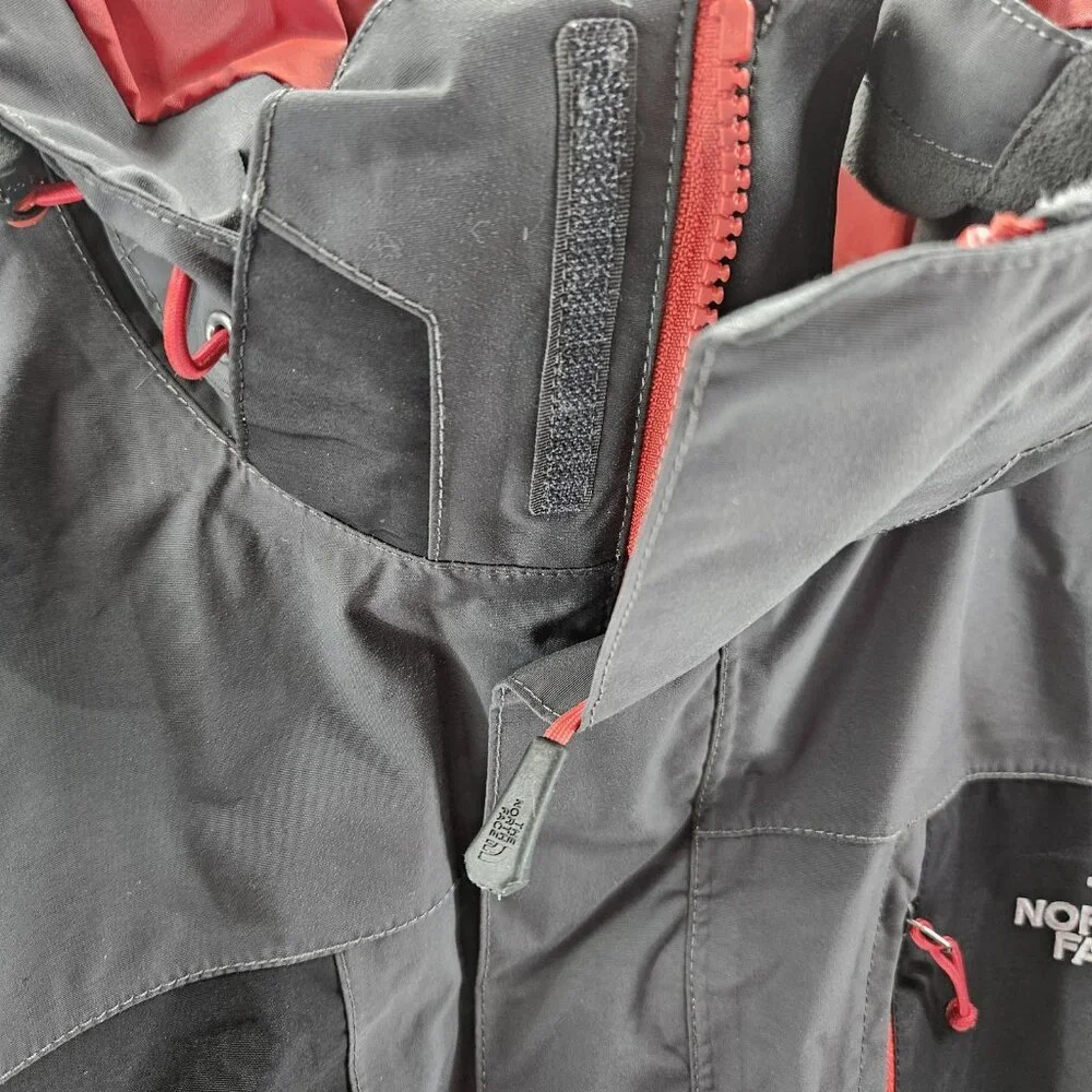The North Face Men's Hyvent Black Gray Zip Up Hooded Jacket Coat XL SHELL ONLY - Picture 7 of 14